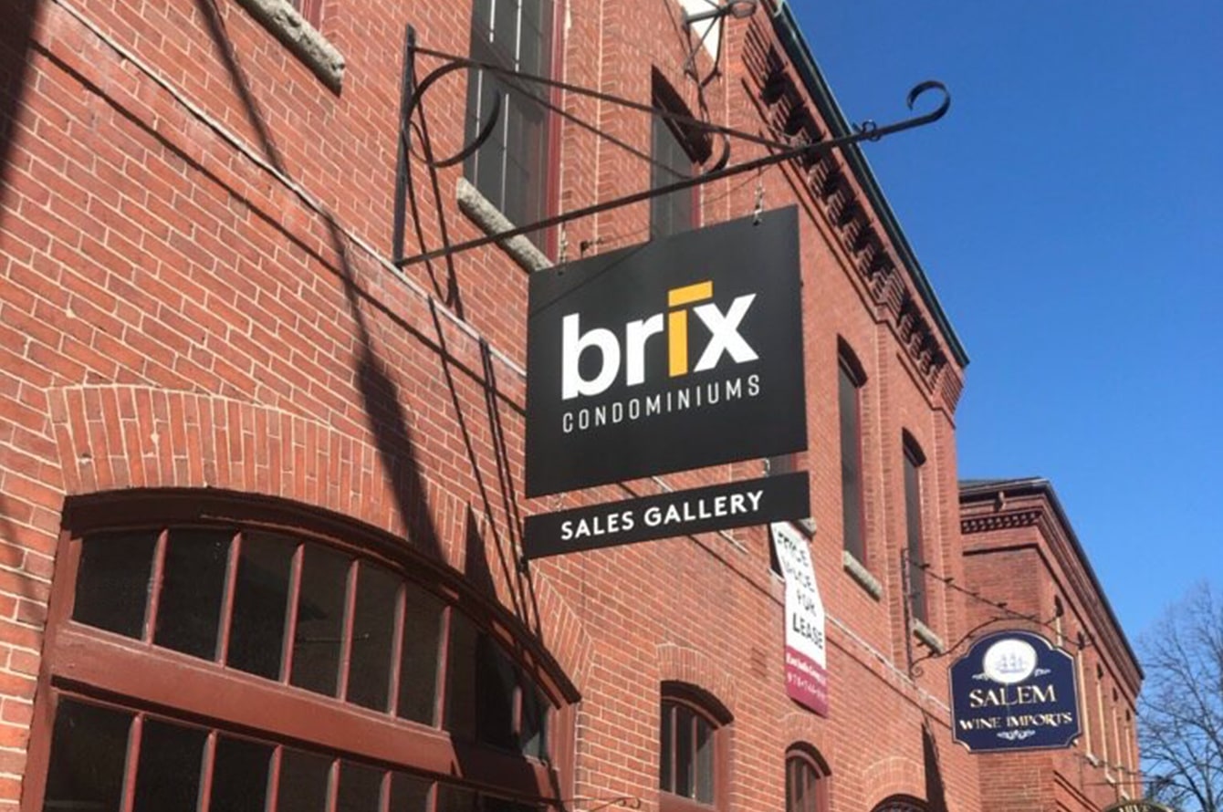 BRIX Condos - Salem, MA -  Leasing Center Signage