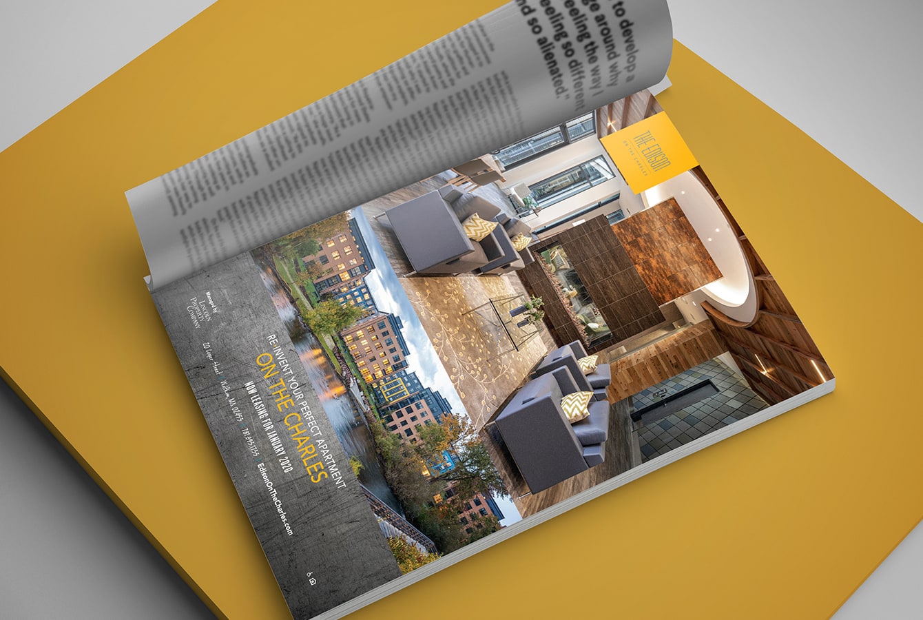 The Edison Apartments - Waltham, MA - Print Advertisement
